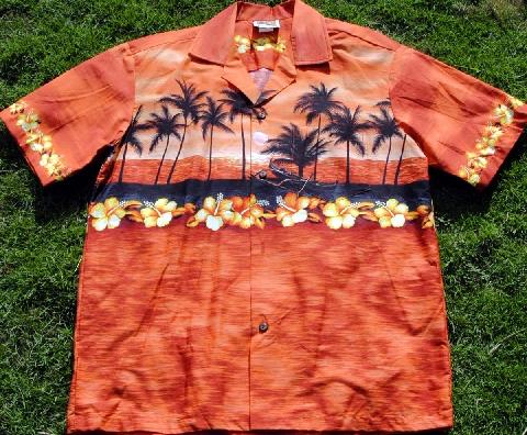 Hawaiian Shirts Aloha Sunset Hawaii Mens 100% Cotton Shirt