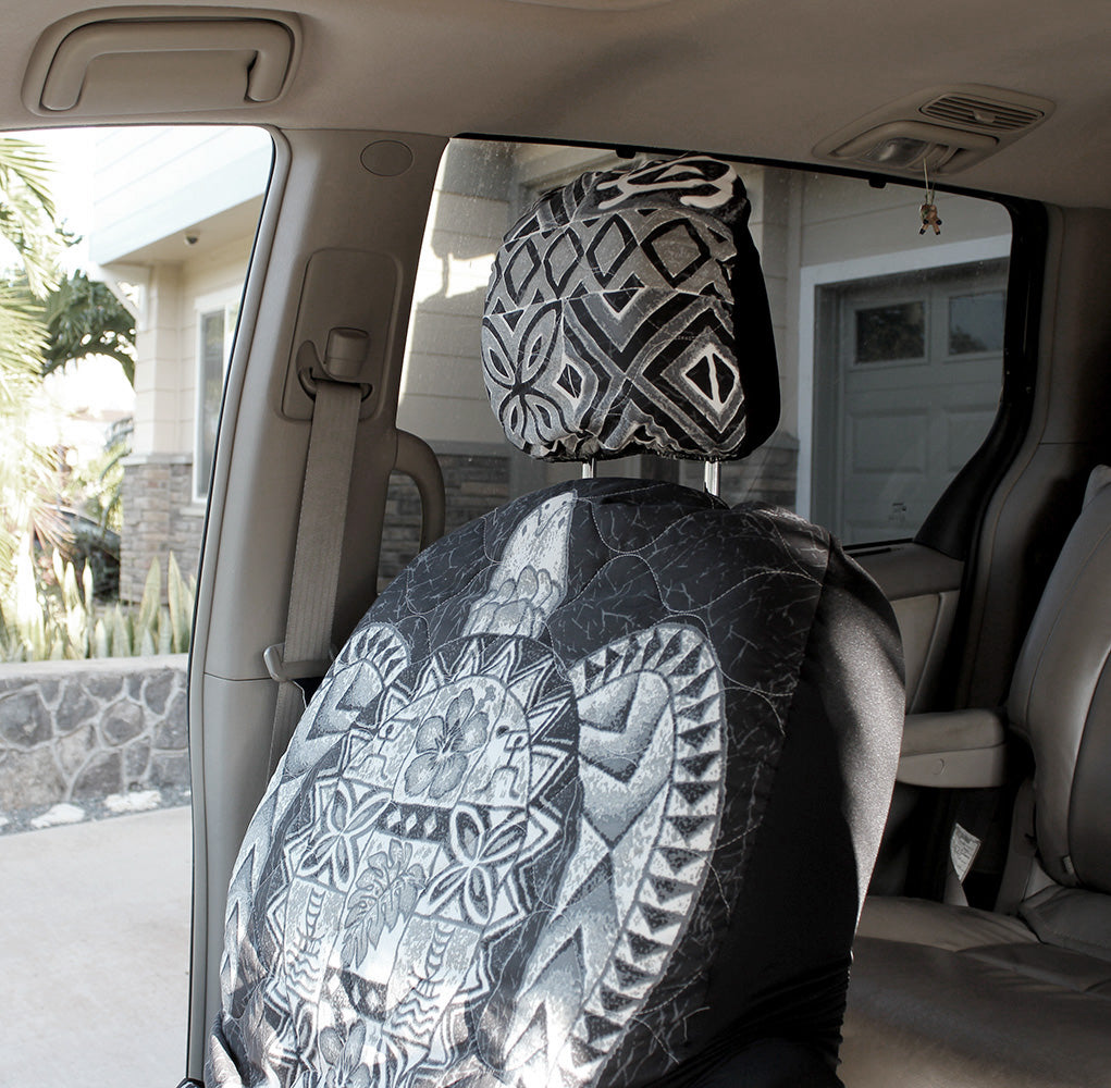 Hawaii Car Seat Cover Separate Headrest, #46 Big Gray Turtle (quilted)