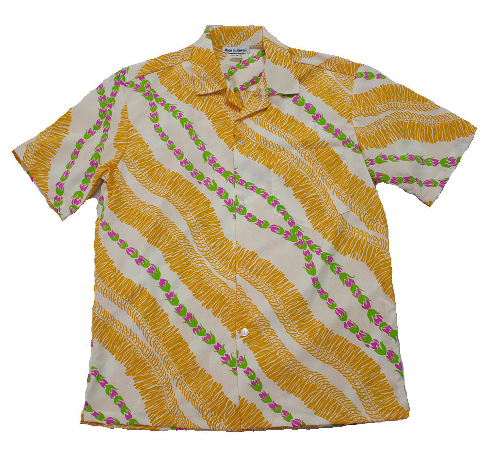 Hawaiian Party Shirt #5 Yellow Leis