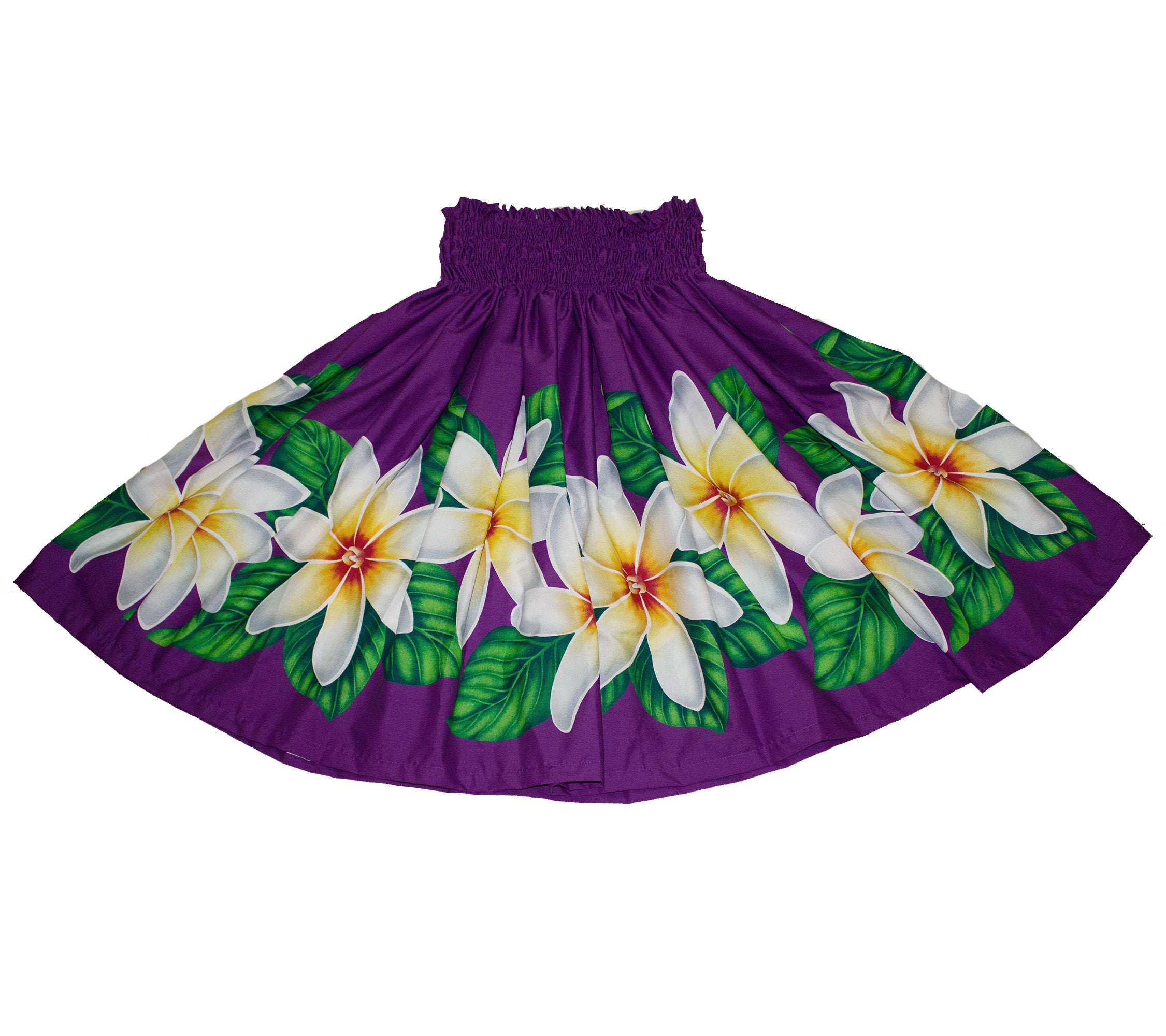 Hawaiian Pa'u Hula Skirts #7 Colorful Purple Flower