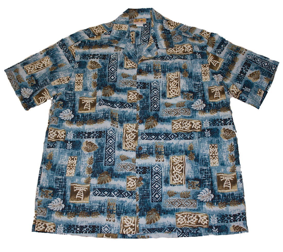 Hawaiian Shirt #42 Hawaiian turtle blue M-2XL
