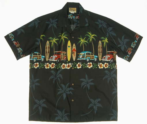 Hawaiian Shirts Surfboard Weedy Hawaii Mens 100% Cotton Shirt