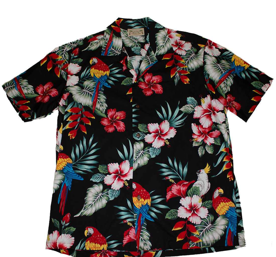138 Hawaiian shirt Colorful black, M-3XL