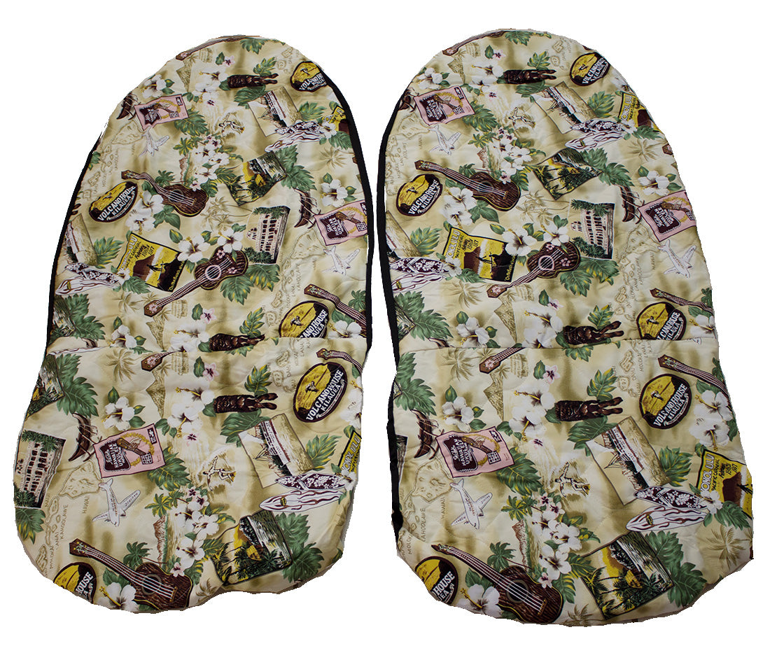 Hawaii car seat cover, #34 Yellow Ukulele (quilted)