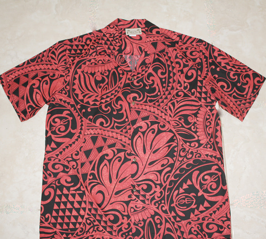 Hawaiian Shirt<br>#20 Red land M to XL