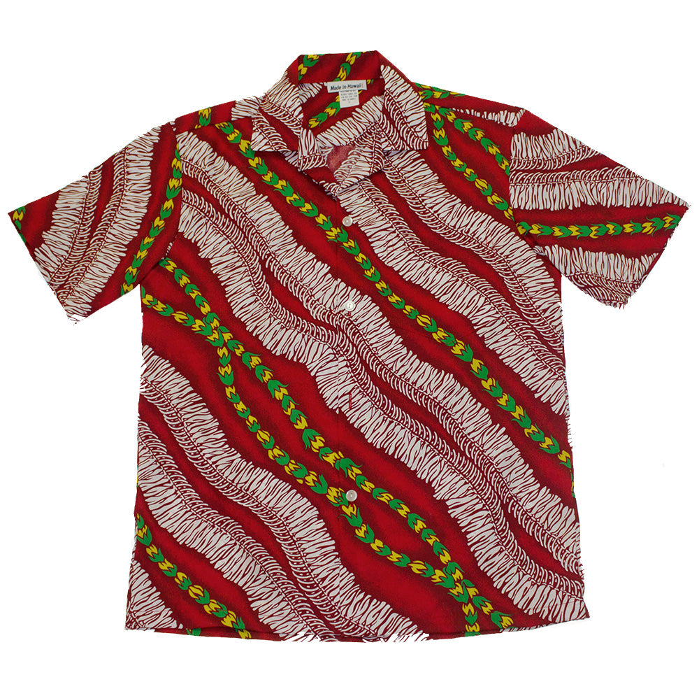 Hawaiian Shirt #44 Red Leis