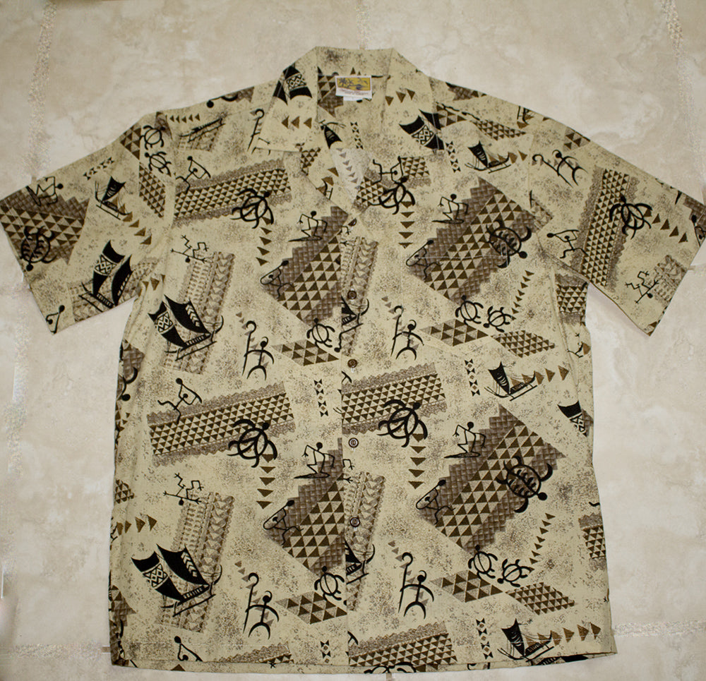 Hawaiian Shirt #59 Turtle Brown M-2XL