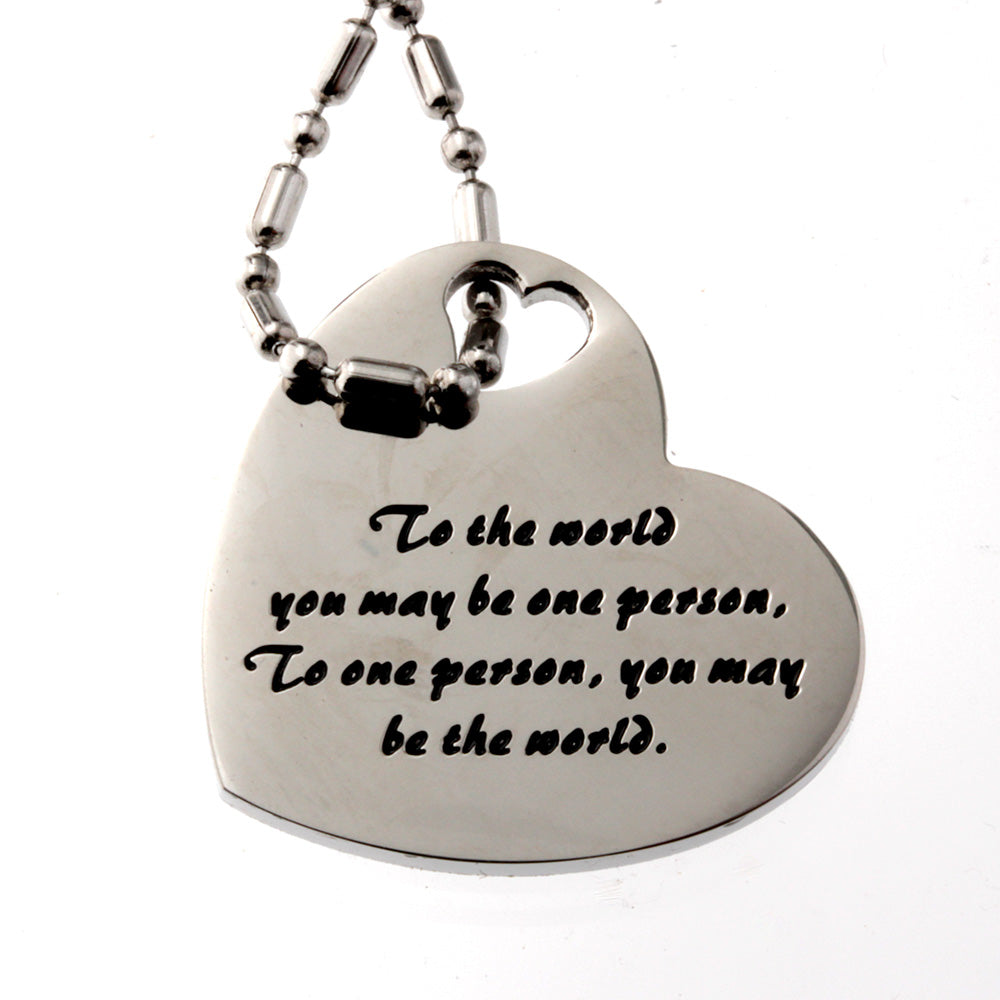 Inspirational Love Quote<br> Sweet Heart Pendant