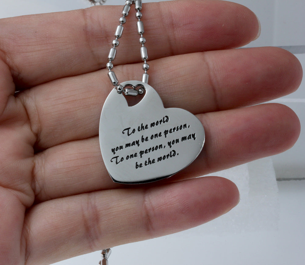 Inspirational Love Quote<br> Sweet Heart Pendant